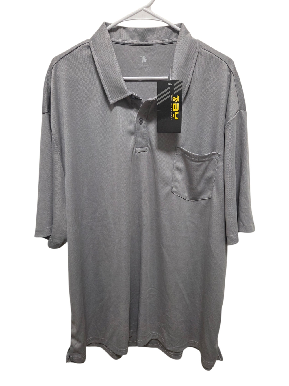 Men's Grey Polo Shirt with Pocket